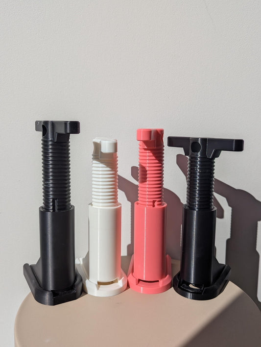 Bench Mounted Clay Extruder - Hand Screw Driven - Removable and Easy to Clean - Eco Plastic - no strength needed, includes 8 dies